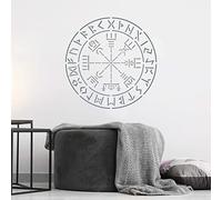 Viking Compass Stencil - Large Vegvisir Runic Compass Symbol Wall Art Template by CraftStar