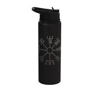 Viking Compass Symbol - Vegvisir Nordic Rune Celtic Stainless Steel Insulated Water Bottle