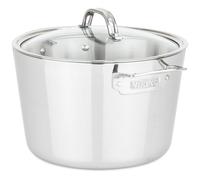 Viking Contemporary 3-Ply Stainless Steel Stock Pot, 8 Quart Soup Cooking Pot with Lid, Kitchen Cookware