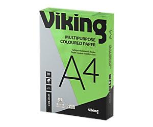 Viking Contrast A4 Coloured Paper Bright Green 80 gsm 500 Sheets