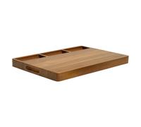 Viking Culinary Reversible Butcher Block Prep and Carving Board 20 Inch Includes 3 Built-In Compartments & Juice Groove Crafted from Acacia Wood