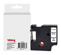 Viking D1 Labelling Tape Compatible DYMO 40913 WB-DMRL40913-WT Adhesive Black on White 9 x 75 mm Thermal