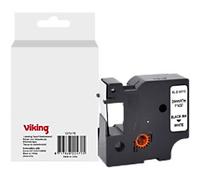 Viking D1 Labelling Tape Compatible DYMO 53713 WB-DMRL53713-WT Adhesive Black on White 24 x 75 mm Thermal