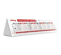 Viking Desk Calendar 2027, 2028 English 28 (W) x 8 (H) cm Red, White