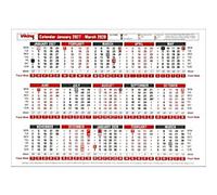 Viking Desk Calendar 2027, 2028 English 29.7 (W) x 21 (H) cm Red, White
