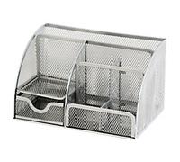 Viking Desk Organiser Wire Mesh Silver 22.2 x 14 x 12.5 cm