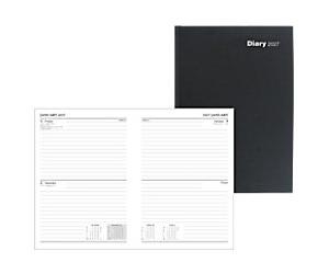 Viking Diary 2027 A5 2 Days per page English Black 5108688