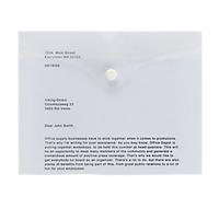 Viking Document Wallet A5 Press Stud PP (Polypropylene) Landscape 18 (W) x 22 (H) cm Transparent Pack of 5