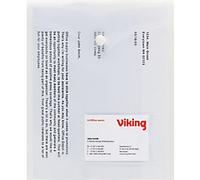 Viking Document Wallet A5 Press Stud PP (Polypropylene) Portrait 18.2 (W) x 22.2 (H) cm Transparent Pack of 5