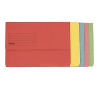Viking Document Wallet Foolscap Manila 250 gsm 34.4 (W) x 3.2 (D) x 24.3 (H) cm Assorted Pack of 50