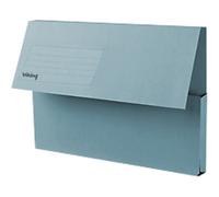 Viking Document Wallet Foolscap Manila 250 gsm Landscape 34.4 (W) x 3.2 (D) x 24.3 (H) cm Blue Pack of 50