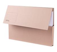 Viking Document Wallet Foolscap Manila 250 gsm Landscape 34.4 (W) x 3.2 (D) x 24.3 (H) cm Buff Pack of 50