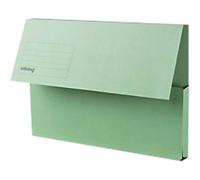 Viking Document Wallet Foolscap Manila 250 gsm Landscape 34.4 (W) x 3.2 (D) x 24.3 (H) cm Green Pack of 50