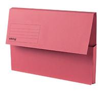 Viking Document Wallet Foolscap Manila 250 gsm Landscape 34.4 (W) x 3.2 (D) x 24.3 (H) cm Red Pack of 50
