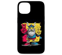 Viking Double Peace Graffiti Pop Character Graphic Art Sign Case for iPhone 13
