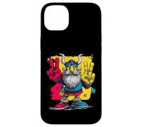 Viking Double Peace Graffiti Pop Character Graphic Art Sign Case for iPhone 14 Plus