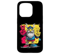 Viking Double Peace Graffiti Pop Character Graphic Art Sign Case for iPhone 15 Pro