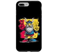 Viking Double Peace Graffiti Pop Character Graphic Art Sign Case for iPhone 7 Plus/8 Plus