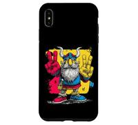 Viking Double Peace Graffiti Pop Character Graphic Art Sign Case for iPhone XS Max