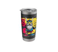 Viking Double Peace Graffiti Pop Character Graphic Art Sign Stainless Steel Insulated Tumbler