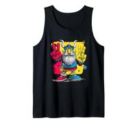Viking Double Peace Graffiti Pop Character Graphic Art Sign Tank Top