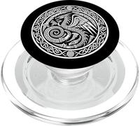 Viking Dragon Celtic Knot Pattern Viking Valhalla PopSockets PopGrip for MagSafe