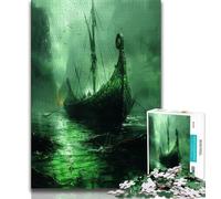 Viking Drakkar Boat 1000 Piece Jigsaw Puzzle for Adults Teens,Stress Reliever Difficult Challenge Deal As Gifts for The Whole Family (75x50cm)