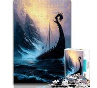 Viking Drakkar Boat 2000 Piece Jigsaw Puzzles for Adults Gifts,Help The Brain Exercise Addictive Toys to Cultivate Patience Great Gift 70x100cm