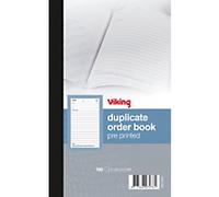 Viking Duplicate Book Special format Ruled Glued Assorted Perforated 4927941 200 Sheets