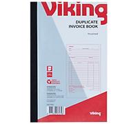 Viking Duplicate Invoice Book Special format Ruled Glued Blue, White Perforated 100 Sheets