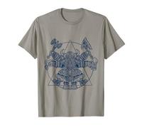 Viking Dwarfs Warriors - Vitruvian Da Vinci Style T-Shirt