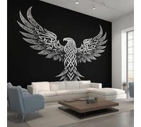 Viking Eagle Photo Wallpaper, Norse Mythology Celtic Knot Wallpaper Mural, 250x175cm Wall Paper for Bedroom Living Room, Non-Woven Wall Mural Room Decor EL&D63