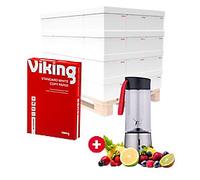 Viking Economy A4 Printer Paper Smooth 500 Sheets Pack of 240 + ALPINA Smoothie Maker Black Silver
