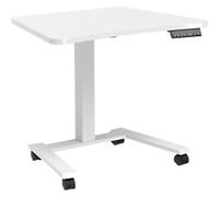 Viking Electronically Height Adjustable Sit Stand Desk Trapezoidal White H-Frame 600 (W) x 800 (D) 650 - 1300 (H) - mm Metal, Wood