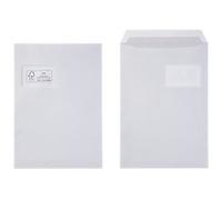 Viking Envelopes with Window C4 229 (W) x 324 (H) mm Adhesive Strip White 100 gsm Pack of 250