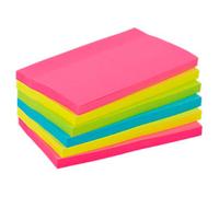 Viking Extra Sticky Notes 127 x 76 mm Assorted Neon Rectangular 6 Pads of 90 Sheets