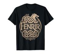Viking Fenrir Wolf - Nordic Knotwork Warrior Fenrir T-Shirt