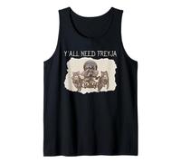 Viking Freyja Norse Goddess Cat Chariot Mythology Symbol Tank Top