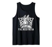 Viking Freyja Norse Goddess Cat Chariot Mythology Symbol Tank Top