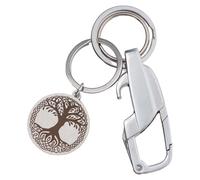 Viking Gifts for Men Women, Viking Keyring, Lucky Nordic Viking Runes Mythology, Metal Keychain with Knife and Bottle Opener for Father’s Day, Valentine's Day, Birthday, Anniversaries Décor (Style 2)