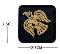 Viking Glow-in-The-Dark 3D Morale Patch Holy Triangle Symbol PVC Hook & Loop Patch