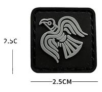 Viking Glow-in-The-Dark 3D Morale Patch Holy Triangle Symbol PVC Hook & Loop Patch