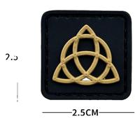 Viking Glow-in-The-Dark 3D Morale Patch Holy Triangle Symbol PVC Hook & Loop Patch