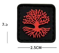 Viking Glow-in-The-Dark 3D Morale Patch Holy Triangle Symbol PVC Hook & Loop Patch