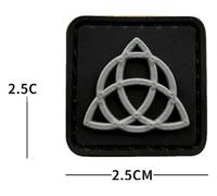 Viking Glow-in-The-Dark 3D Morale Patch Holy Triangle Symbol PVC Hook & Loop Patch
