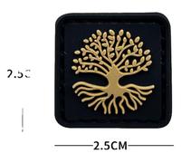 Viking Glow-in-The-Dark 3D Morale Patch Holy Triangle Symbol PVC Hook & Loop Patch