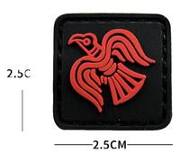 Viking Glow-in-The-Dark 3D Morale Patch Holy Triangle Symbol PVC Hook & Loop Patch