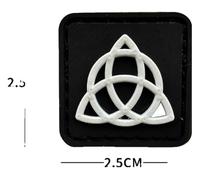 Viking Glow-in-The-Dark 3D Morale Patch Holy Triangle Symbol PVC Hook & Loop Patch