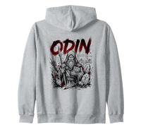 Viking God Odin Norse Mythology Runes Symbols Zip Hoodie
