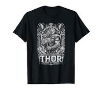 Viking God Thor Hammer of Thunder Norse Lightning Power Value Graphic T-Shirt